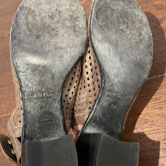 Lemare Women’s Brown Peep Toe Heels Size 38/8 - Picture 6 of 8